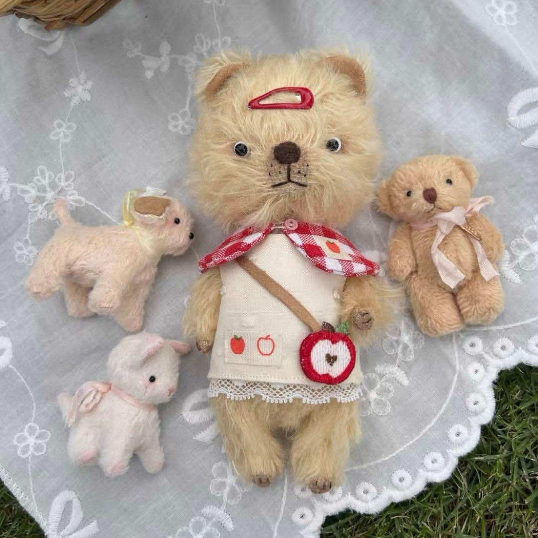 アップルテディベア 熊 アーティストベア 海外作家様 ハンドメイド ぬいぐるみ