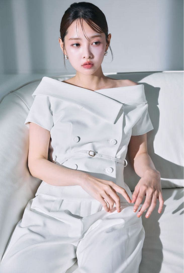 polaura オフショルカラーダブルボタンジャケット　ポローラ