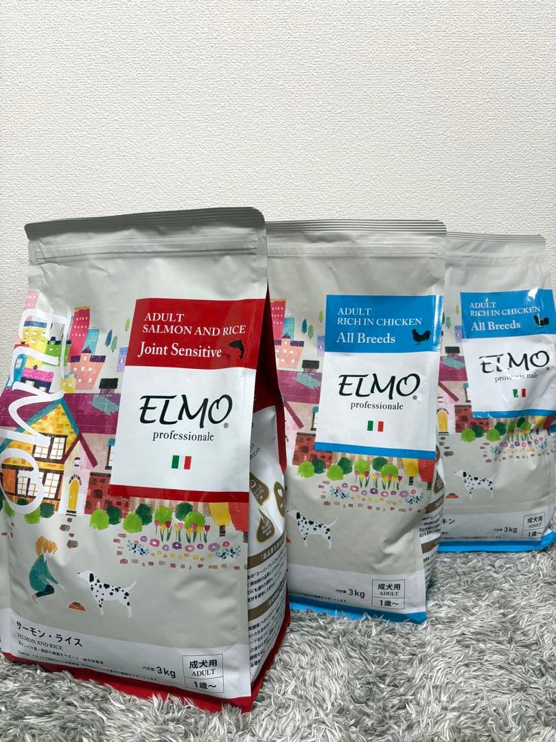ELMO リッチインチキン 3kg×2袋　サーモンライス　3kg×1袋