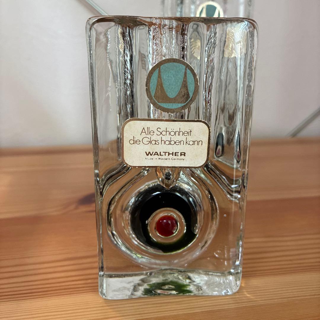 WALTHER ワルターグラス　ガラス　花瓶　フラワーベース　一輪挿し　ドイツ