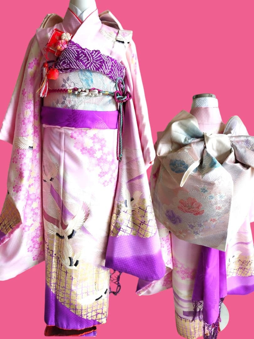 最終お値下げ☆薄い紫ピンクの着物単品