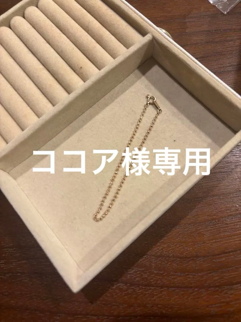レディースカットボールブレスレット　k10pg 16cm