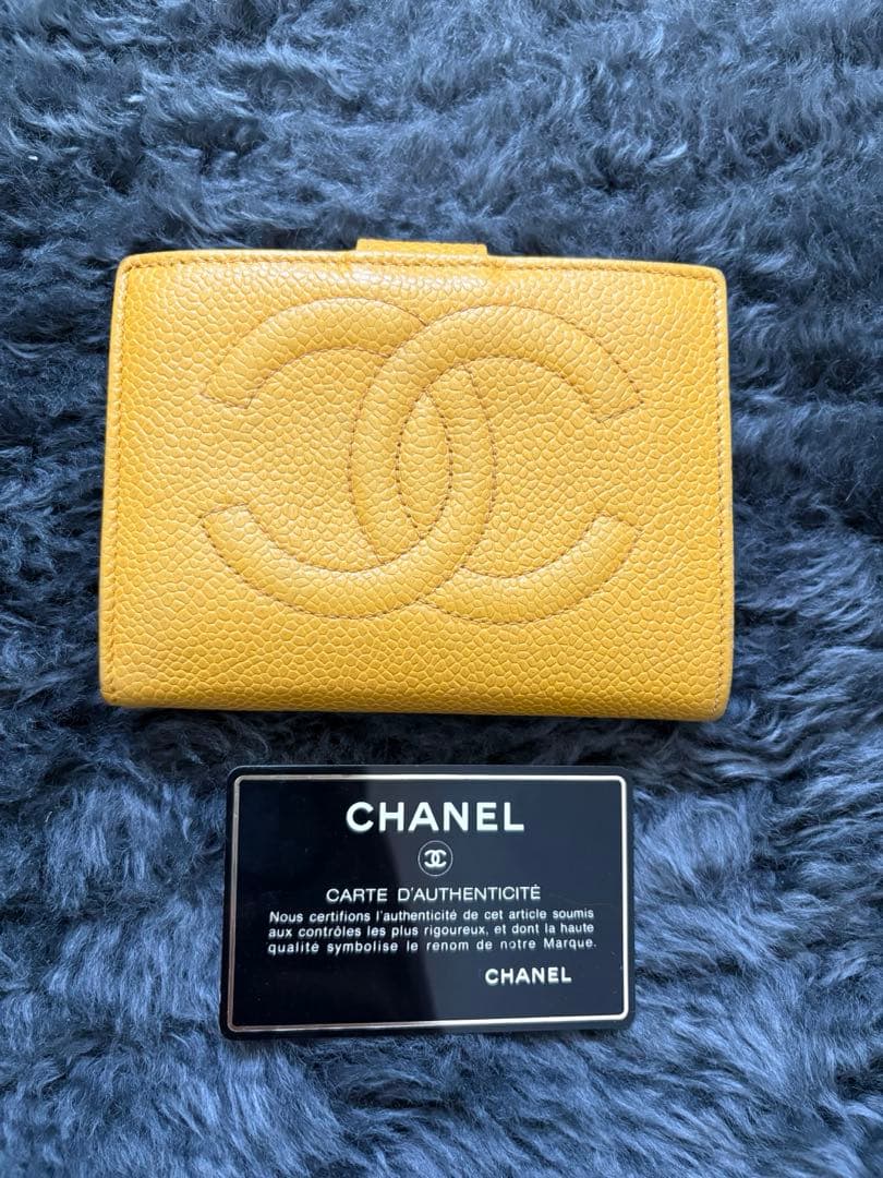 CHANEL ヴィンテージ　黄色財布