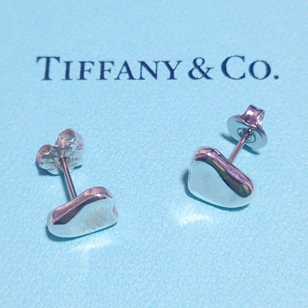 美品 ティファニー ピアス フルハート シルバー キャッチ付き 925
