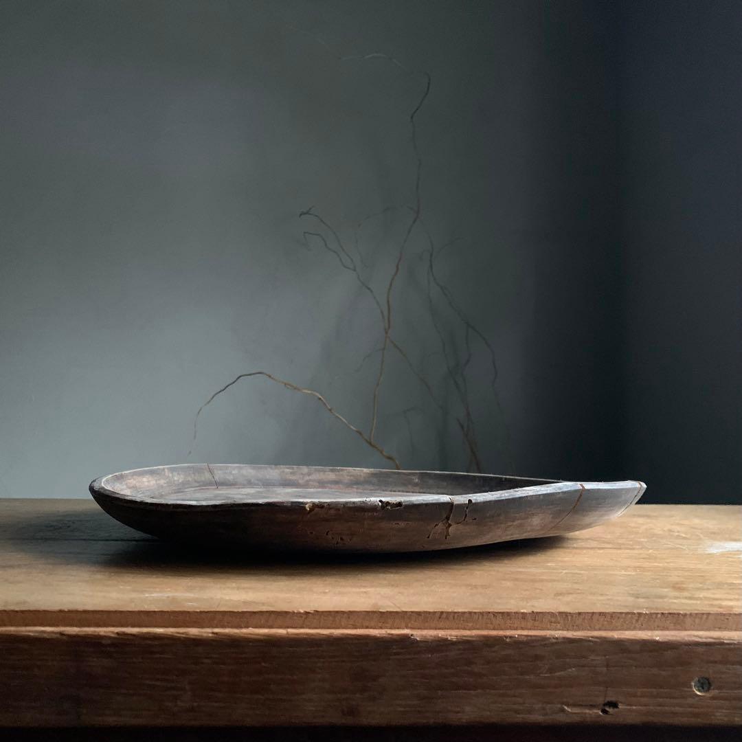 やつれ盆 枯れ盆 貧数寄 朽木盆 古美術 古道具 アンティーク