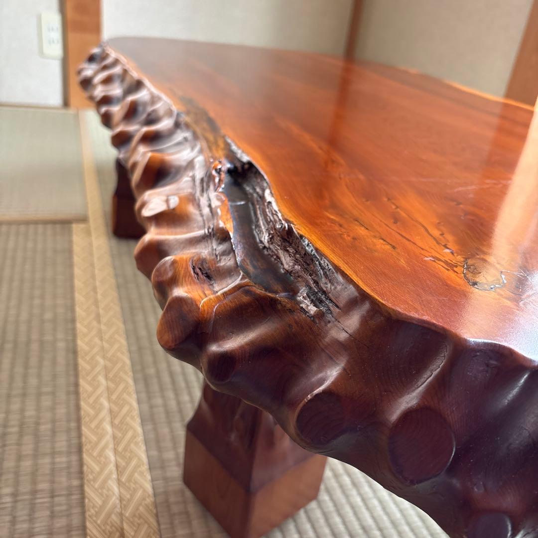 激震価格　最高級　天然無垢一枚板　ローテーブル　座卓　横長　貴重な逸品