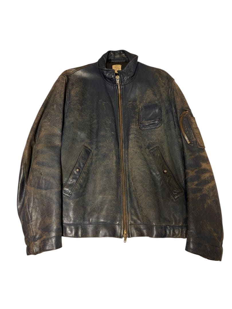 vintage 70's フランス軍　パイロットレザージャケット