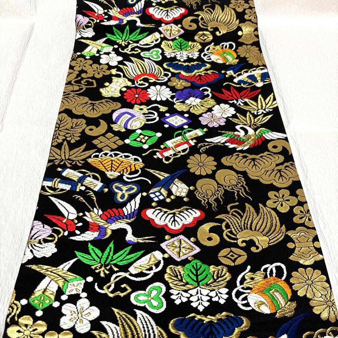 七五三　正絹　西陣織　袋帯　ジュニア帯　７歳　十三詣り