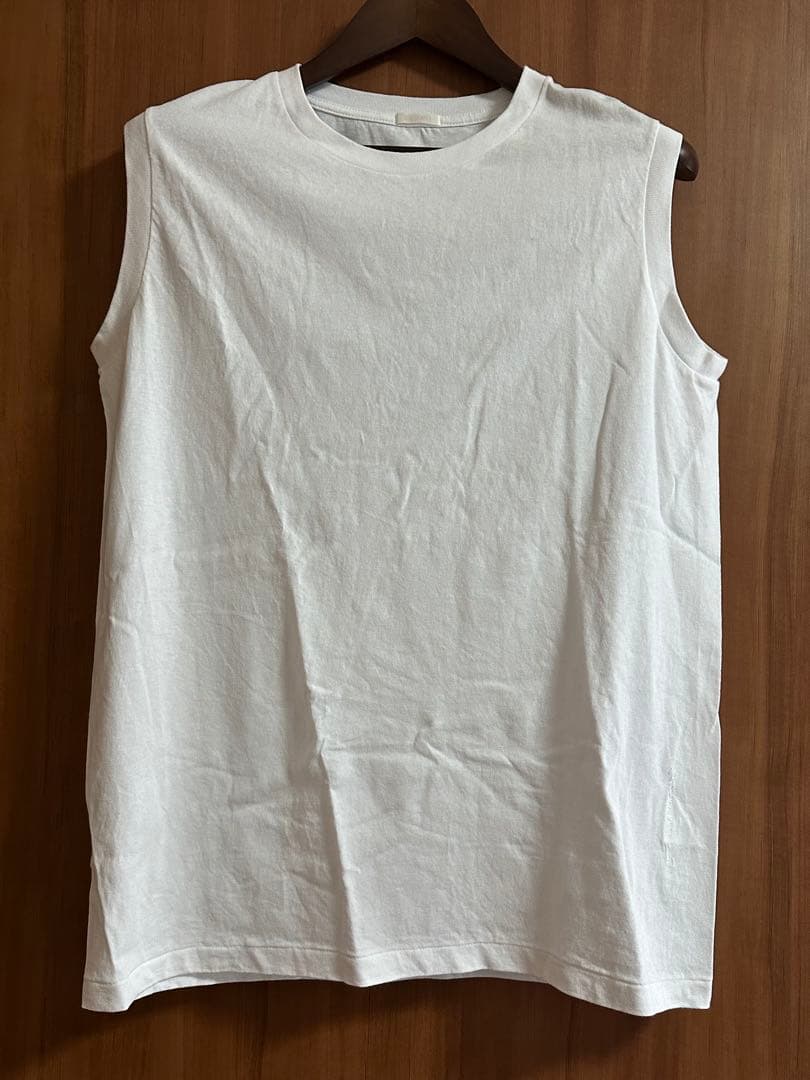 【K. O】COMOLI コットンジャージ ノースリーブ WHITE