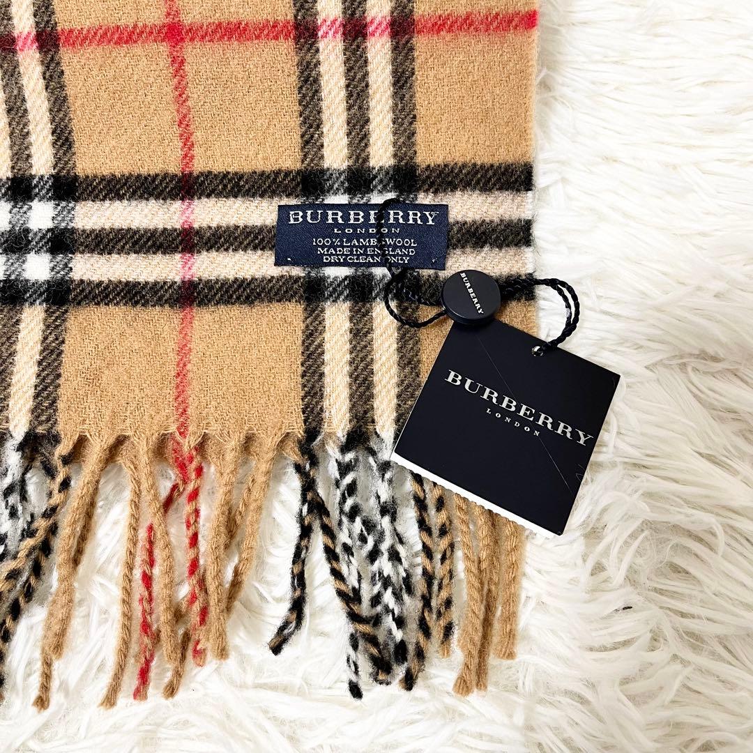 ✨新品タグ付✨ BURBERRY ノバチェック マフラー　ラムウール