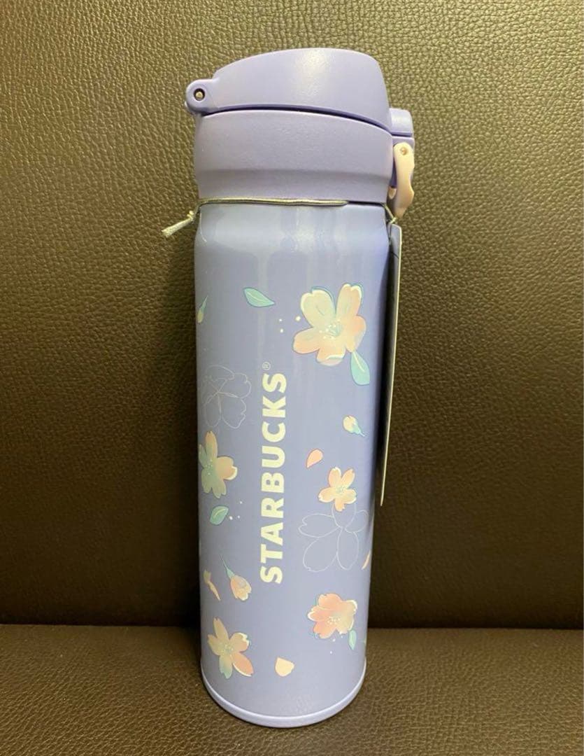 スターバックス　ステンレスボトル　サーモス　桜　さくら　パープル　2023
