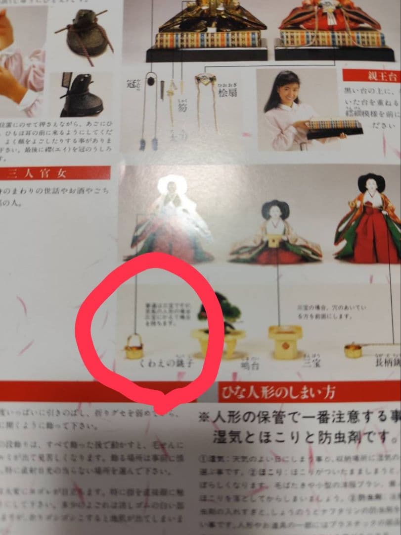 雛人形　ひな祭り　日本人形　2段　ぼんぼり　三人官女　人形の久月　ビンテージ