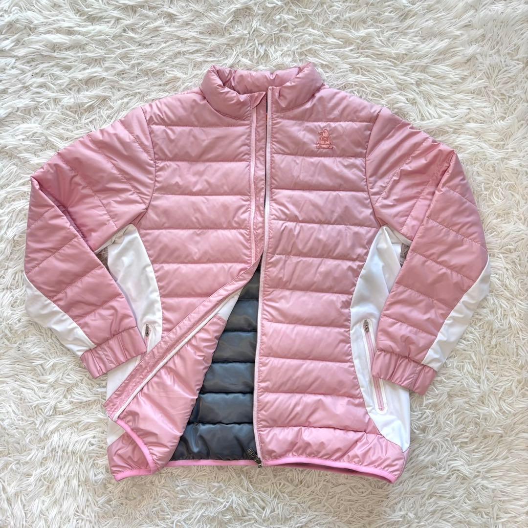 マンシングウェア ダウン 中綿 ブルゾン ジャケット ピンク ジップ ゴルフ