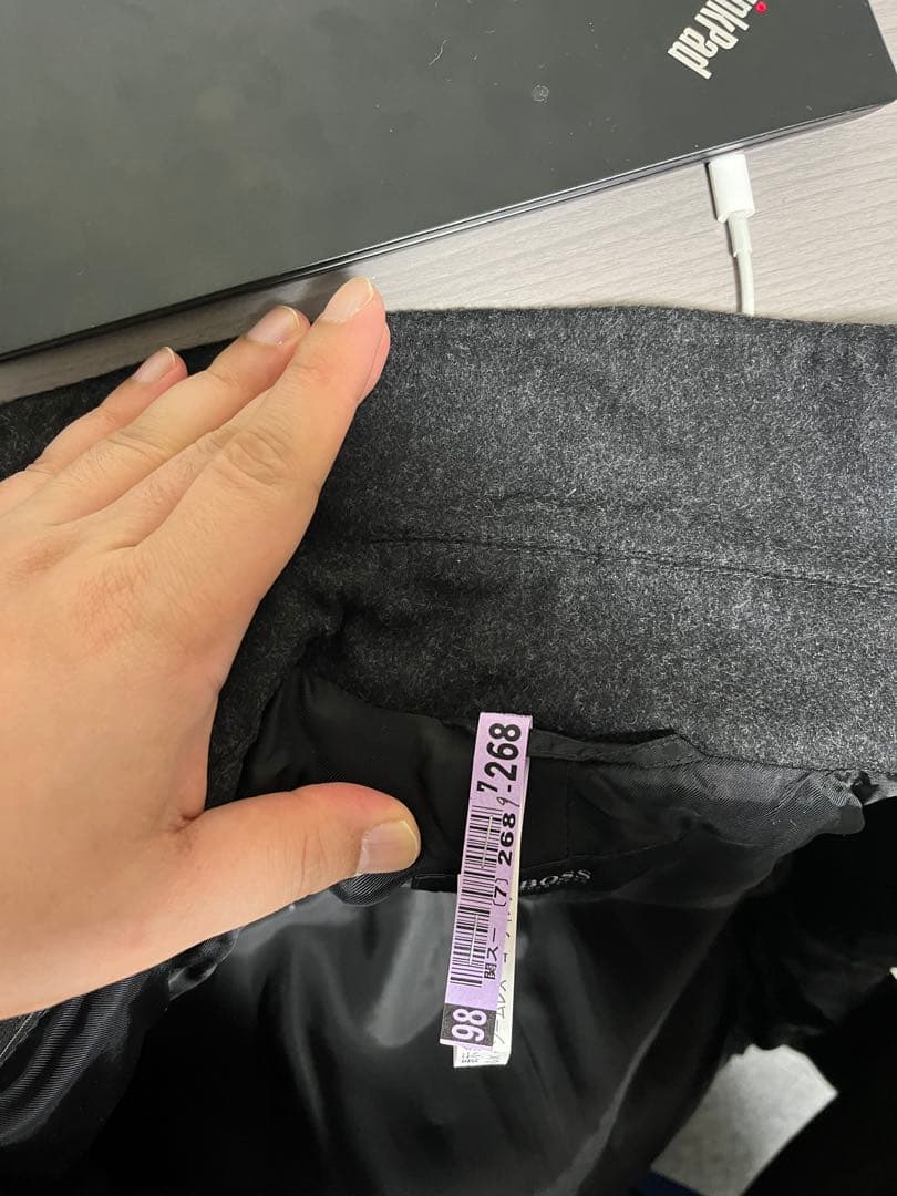 BOSS チェスターコート ダークグレー サイズ48