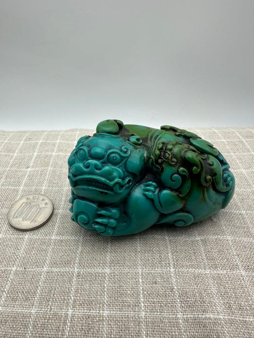 ☆天然石☆ ターコイズ 飾り アクセサリー 高磁石 精美雕刻（ひきゅう）大振