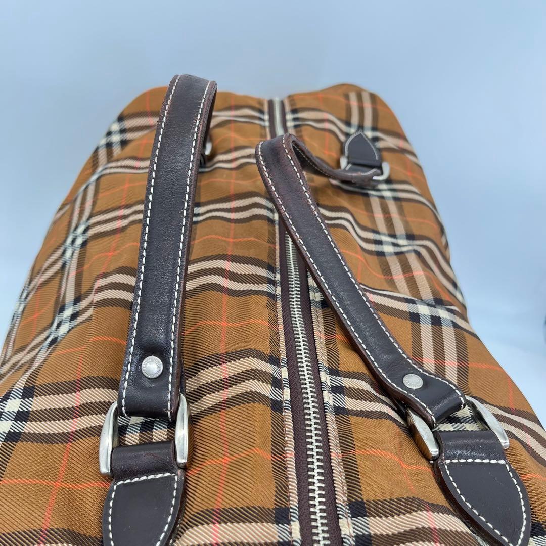 バーバリーブルーレーベル ボストンバッグ ショルダー2way ノバチェック 大型