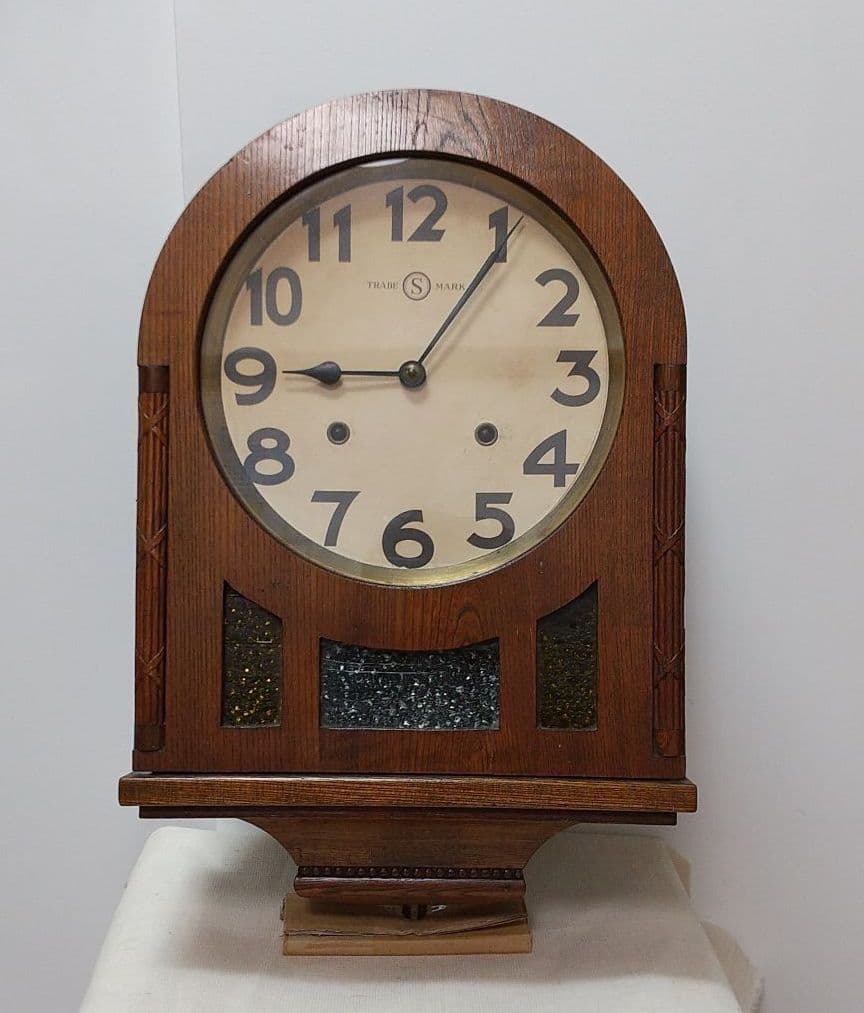 ☆壁掛け振子時計 TRADE MARK 昭和初期