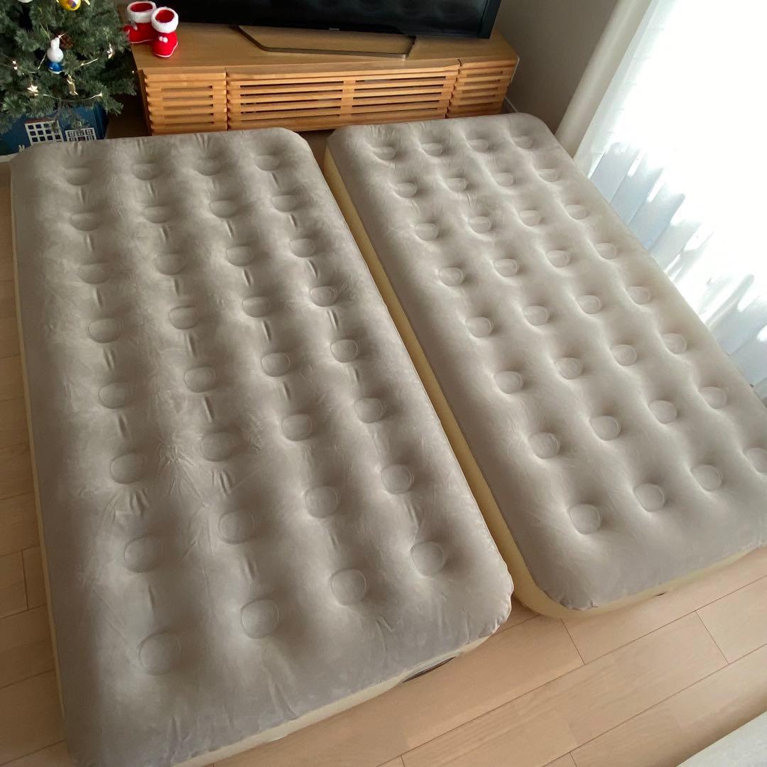 【美品】アイリスオーヤマ　エアー　マットレス　シングル　S グレー　2個セット