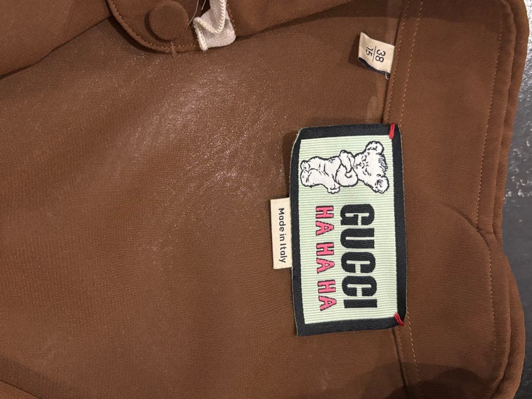 GUCCI HAHAHA ミケーレハリースタイルズ フリルシャツ 38