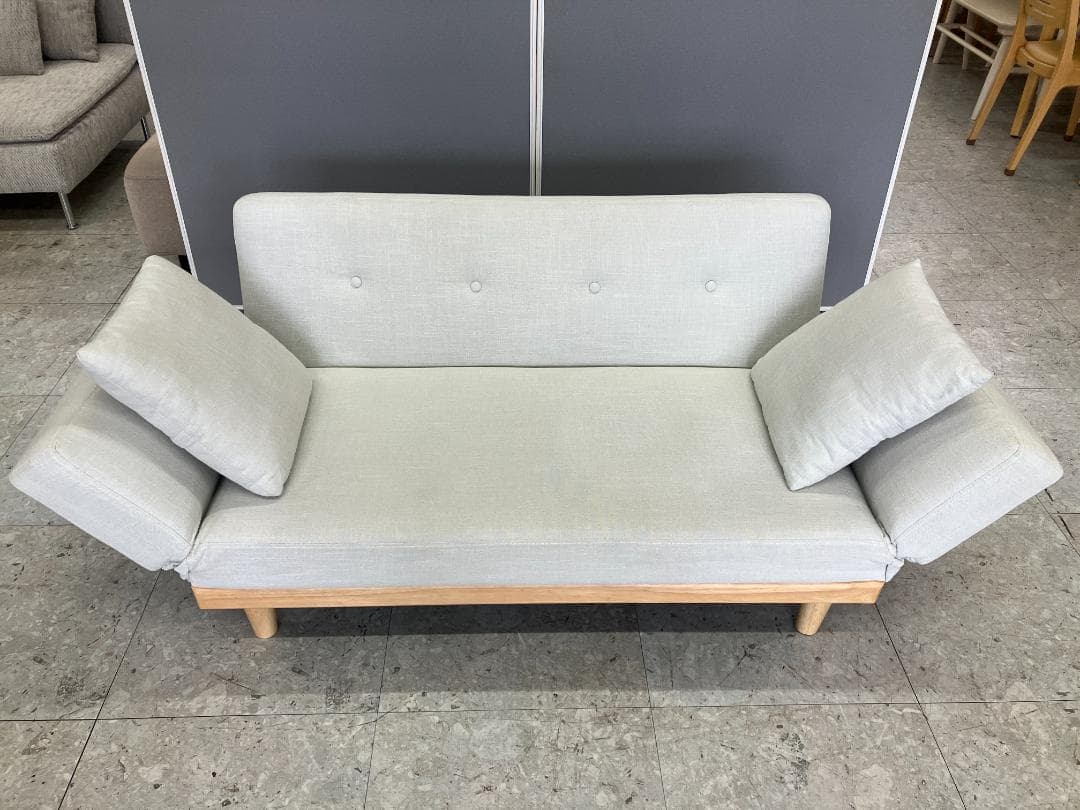 LOWYA 2人掛けソファ リクライニング アイボリー