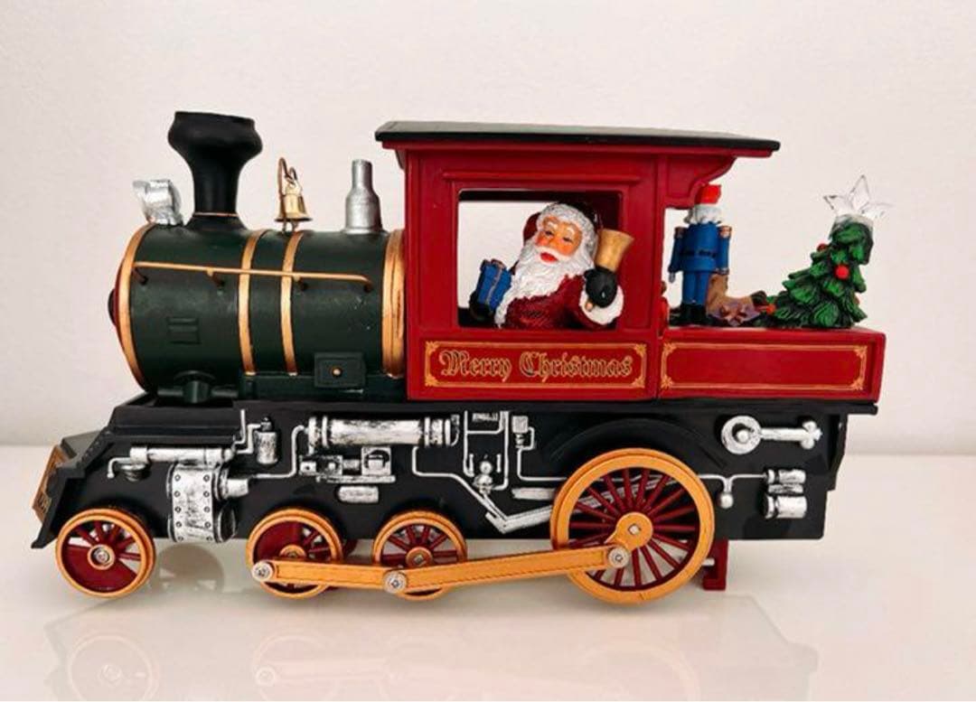 ミュージカルサンタトレイン　光る　動く　クリスマスオブジェ　クリスマスメロディー