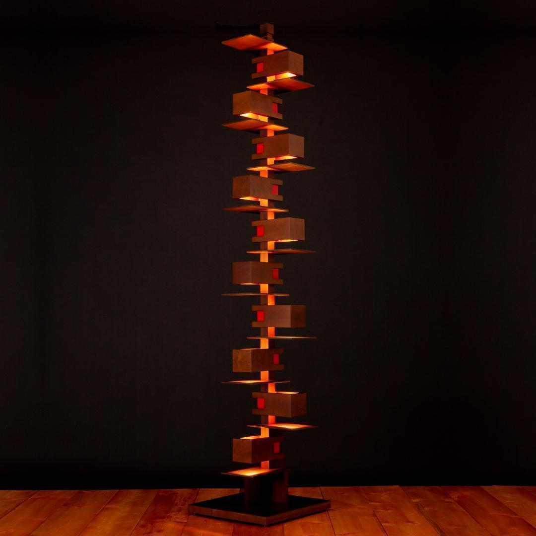 フランクロイドライト タリアセン 2 XLフロアライト　ウォールナットブラウン