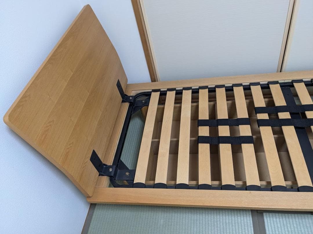 無印良品 MUJI セミシングルベッド 収納+ヘッドボード付き