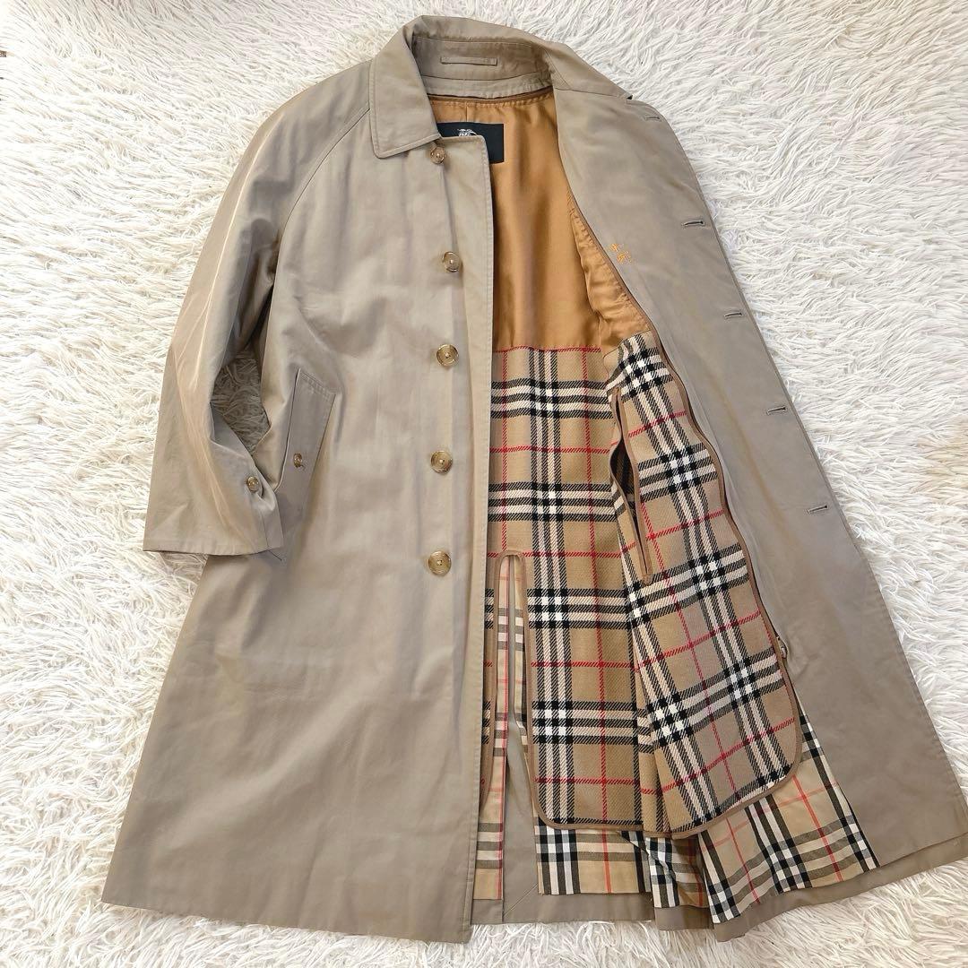 美品　バーバリーロンドン　ステンカラーコート　ライナー　ノバチェック　ベージュ