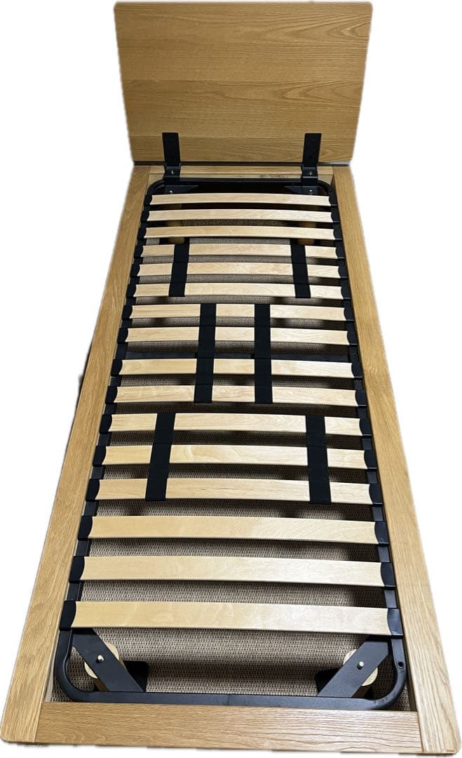 無印良品　ベッドフレーム　スモール&ヘッドボード付き（オーク材）