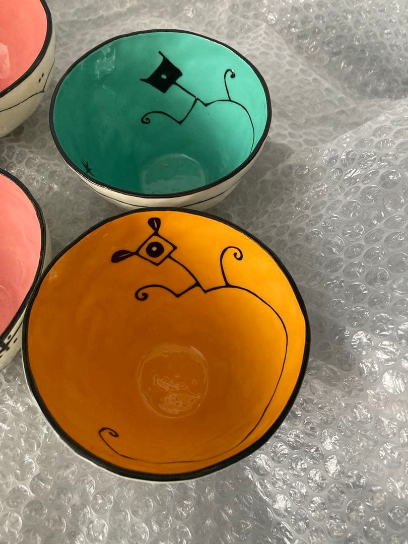 krikristudio カラフルハンドペイントフリーボウル