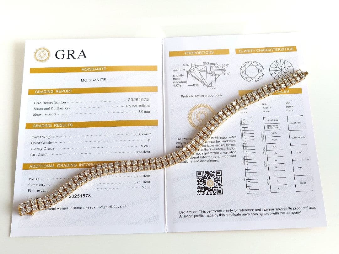 【希少２連☆太タイプ】 テニスブレスレット モアサナイト ６.８㎜ ブリンブリン