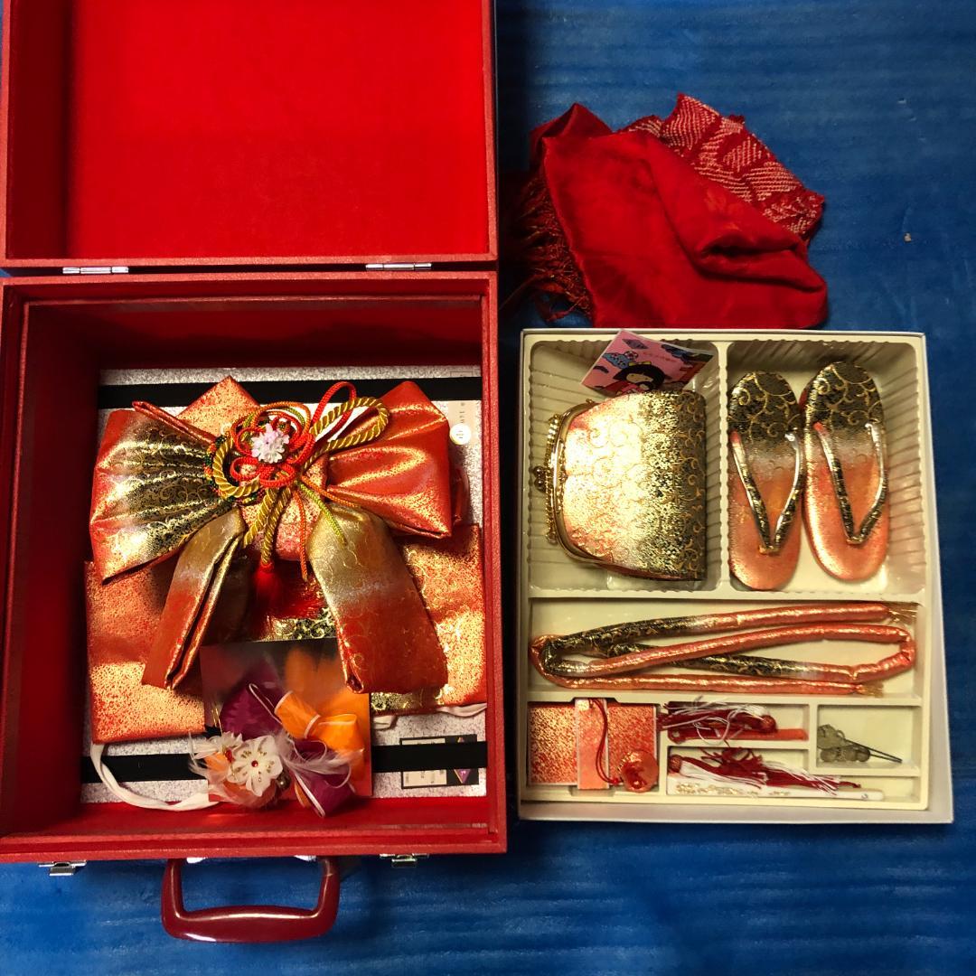 七五三 結び帯 はこせこセット 箱せこ 草履 バッグ 作り帯 結び帯 セット