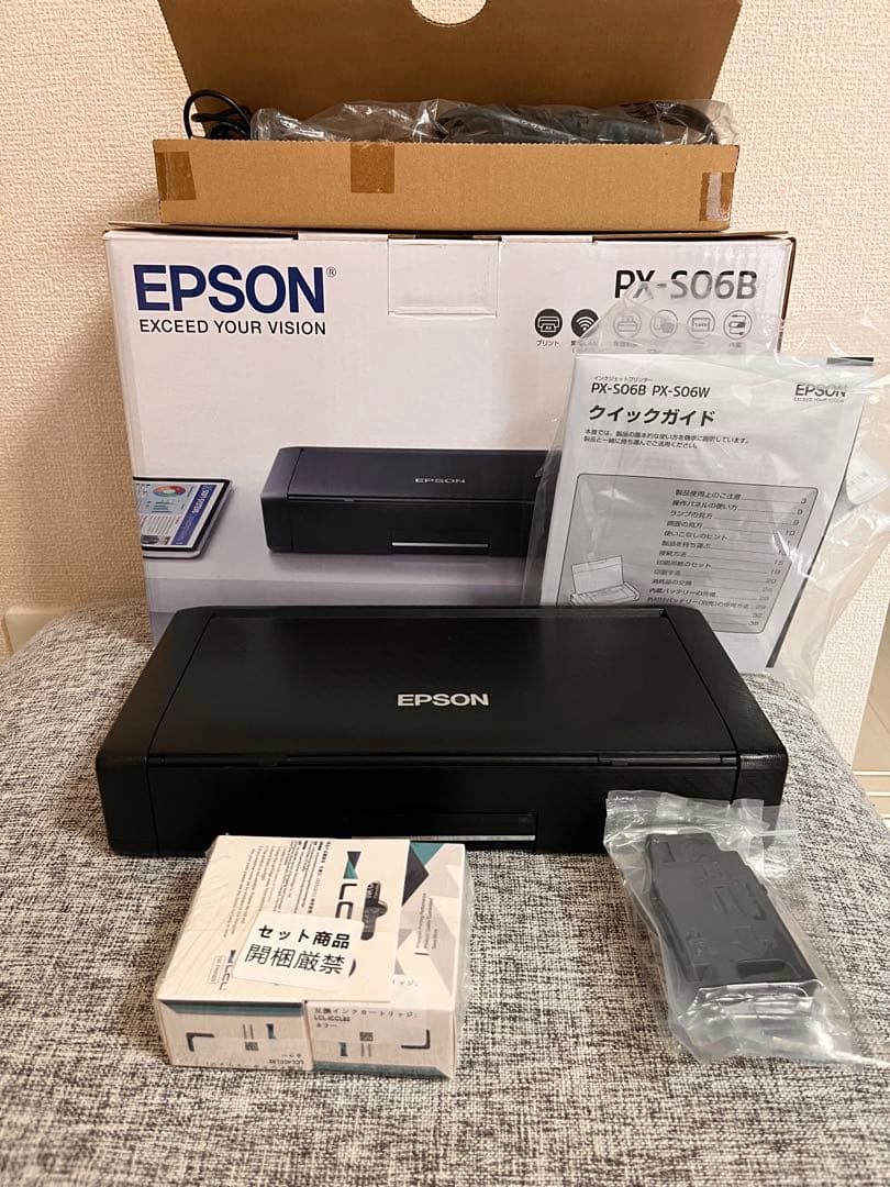 EPSON PX-S06B 美品 インク2個 メンテBOX3個 バッグ付
