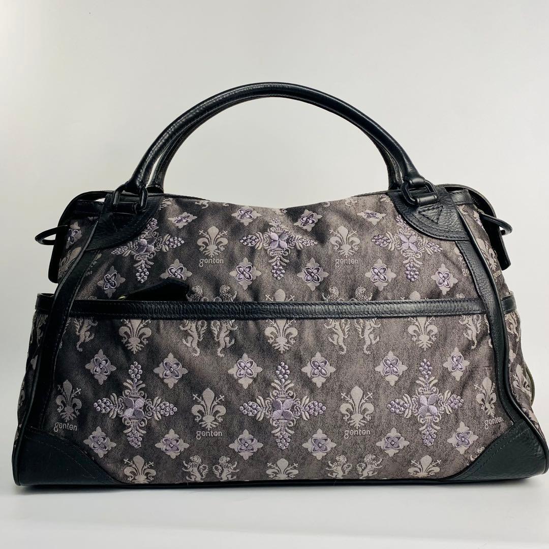 まつり 発送再開ゲンテン　ボストンバッグ　モノグラム　ジャガード