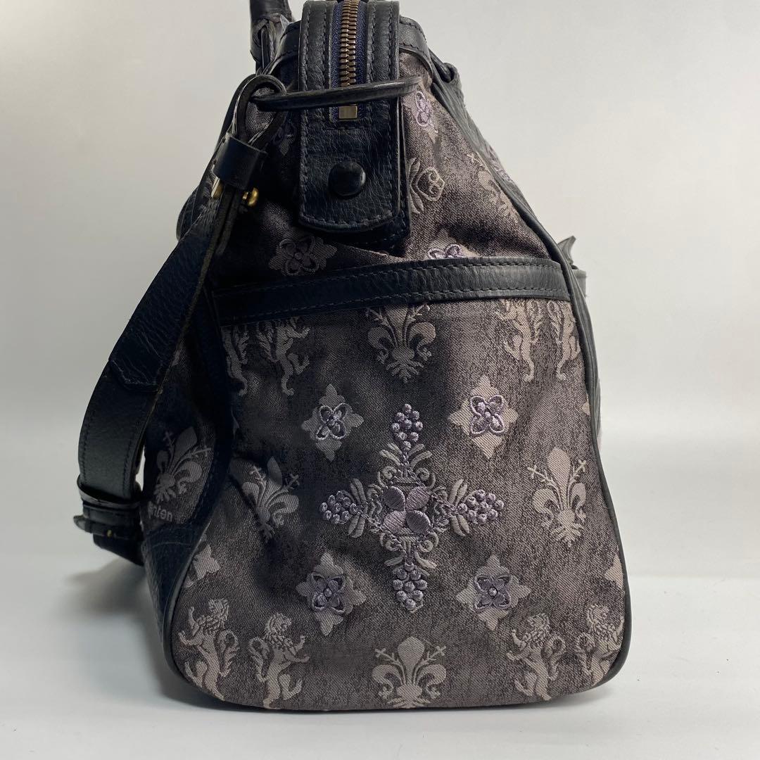 まつり 発送再開ゲンテン　ボストンバッグ　モノグラム　ジャガード