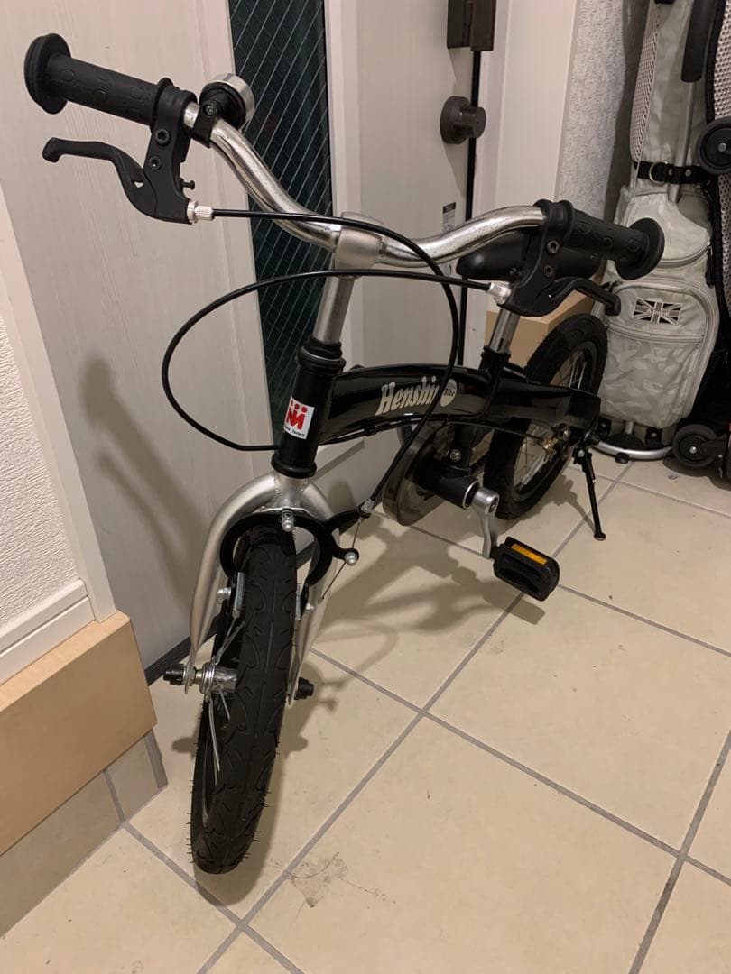 良品 廃盤品 限定カラー ブラック へんしんバイク 14インチ