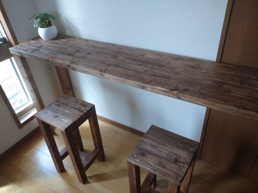 180 カウンターテーブル　ダイニングテーブル　ウォールナット　アンティーク