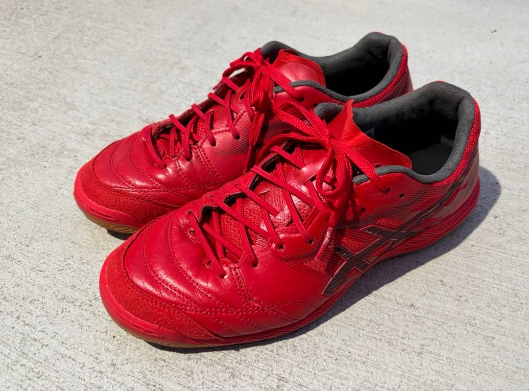 デスタッキ 25.5 レッド フットサルシューズ asics アシックス