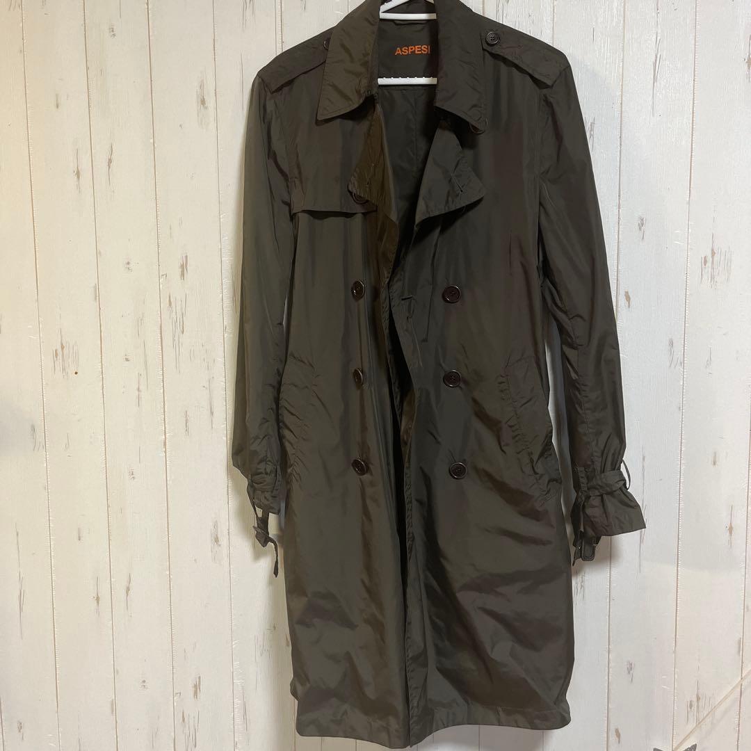 メンズASPESI カーキ トレンチコート