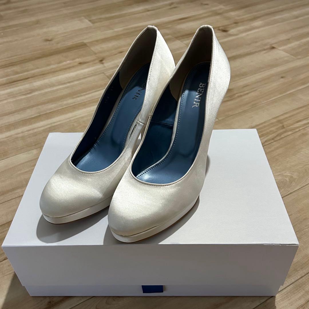 【BENIR】ウエディングシューズ　サイズ: 23.5〜24.0 ヒール12cm