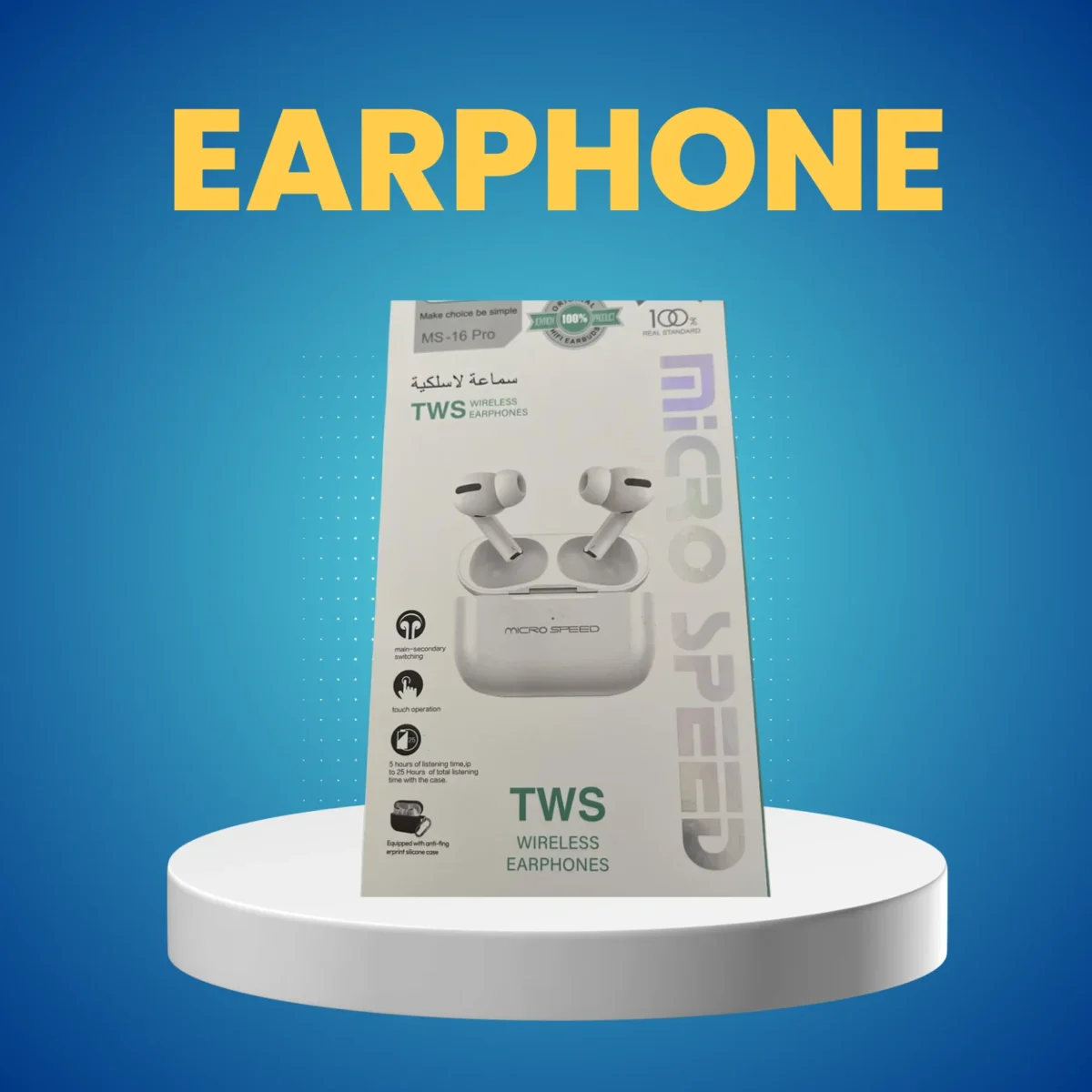 MICRO SPEED MS-16 Pro TWS Wireless Earphones – MS-16 Pro - Image 1